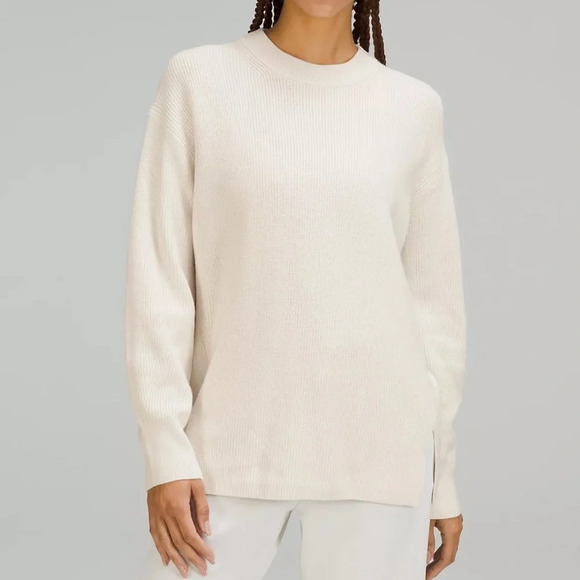 lululemon athletica Sweaters - lululemon athletica Cream Crew Neck Sweater